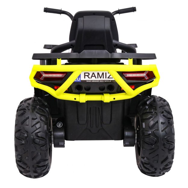 Vienvietis elektrinis keturratis vaikams Quad ATV Desert, geltonai baltas