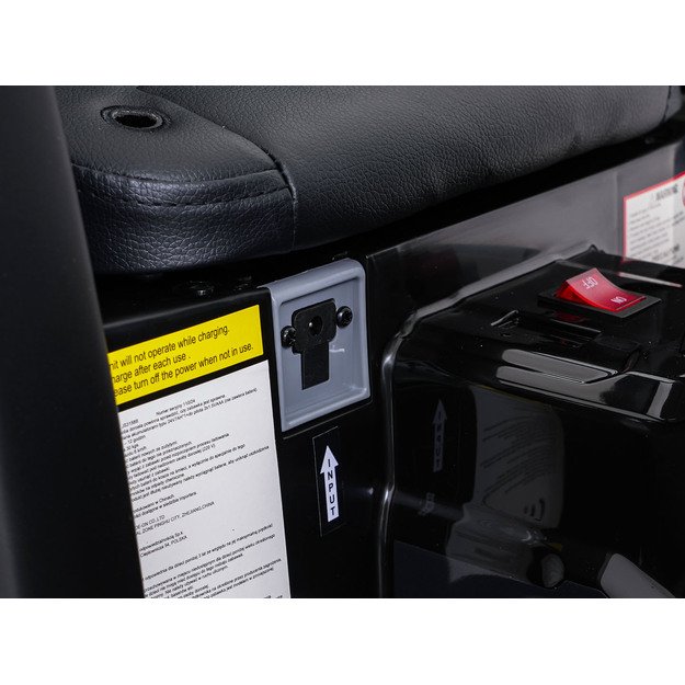 Vienvietis elektrinis traktorius vaikams MEGA D68 su priekaba ir kaušu, geltonas