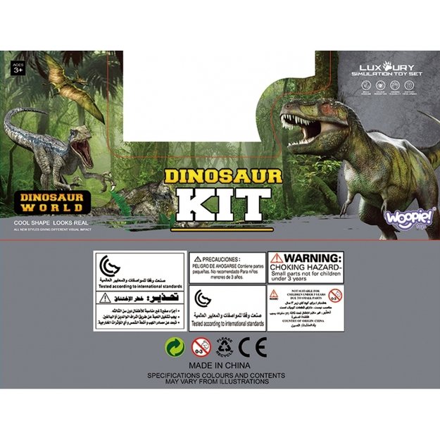 Dinozaurų figūrėlių rinkinys su kilimėliu 9 el., WOOPIE
