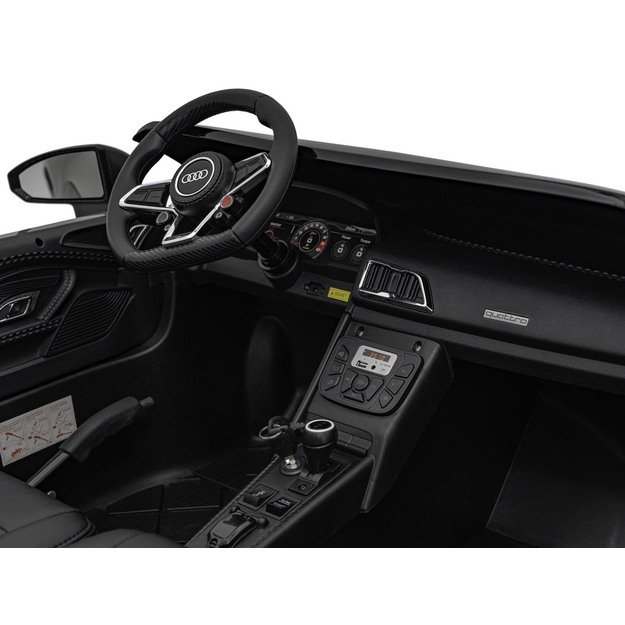 Dvivietis elektromobilis vaikams Audi Spyder R8 LIFT STRONG, pilkas