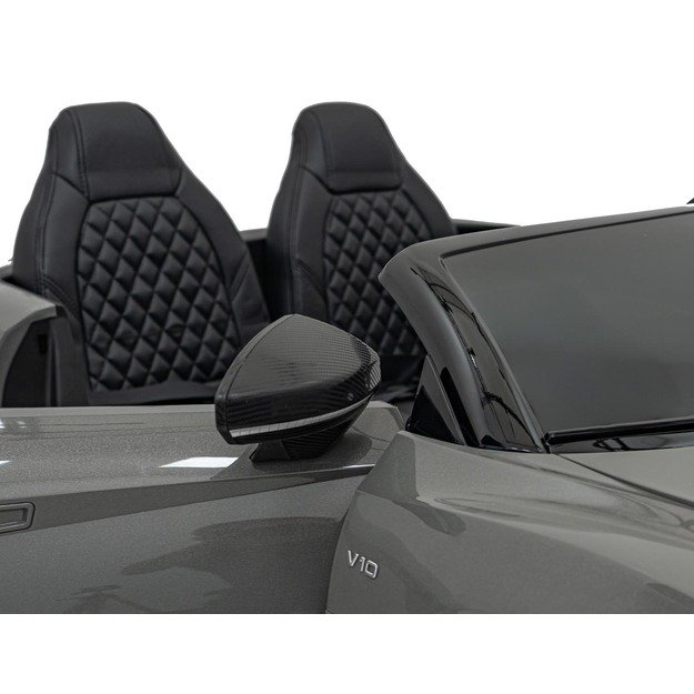 Dvivietis elektromobilis vaikams Audi Spyder R8 LIFT STRONG, pilkas