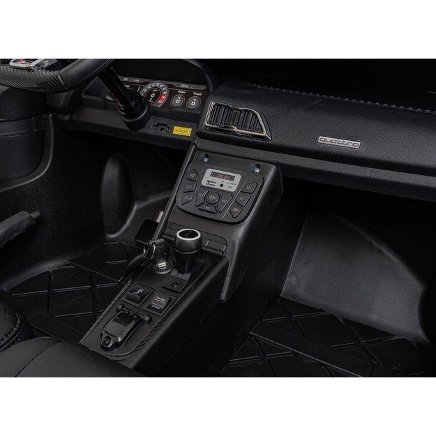 Dvivietis elektromobilis vaikams Audi Spyder R8 LIFT STRONG, pilkas
