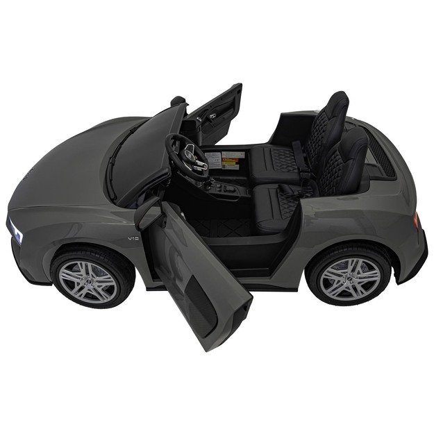 Dvivietis elektromobilis vaikams Audi Spyder R8 LIFT STRONG, pilkas