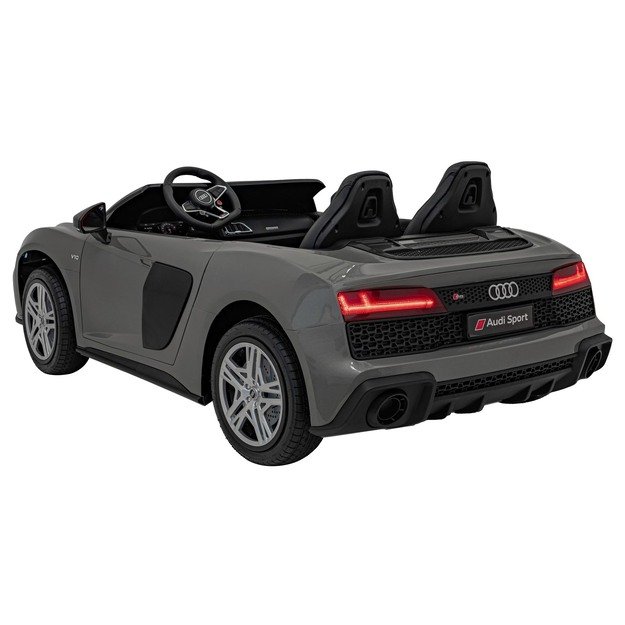 Dvivietis elektromobilis vaikams Audi Spyder R8 LIFT STRONG, pilkas
