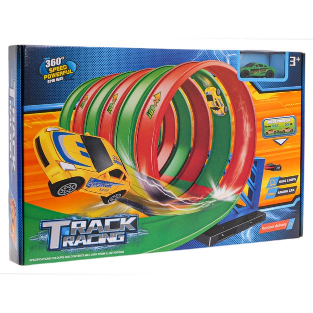 Automobilių paleidimo lenktynių trasa vaikams „Twisted Loop“