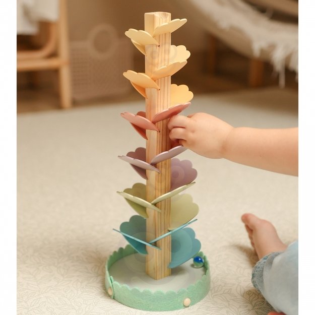 Medinė Montessori muzikinė kamuoliukų trasa, WOOPIE GREEN 5