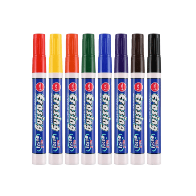 Spalvotų žymeklių rinkinys magnetinei lentai 8 vnt. 2