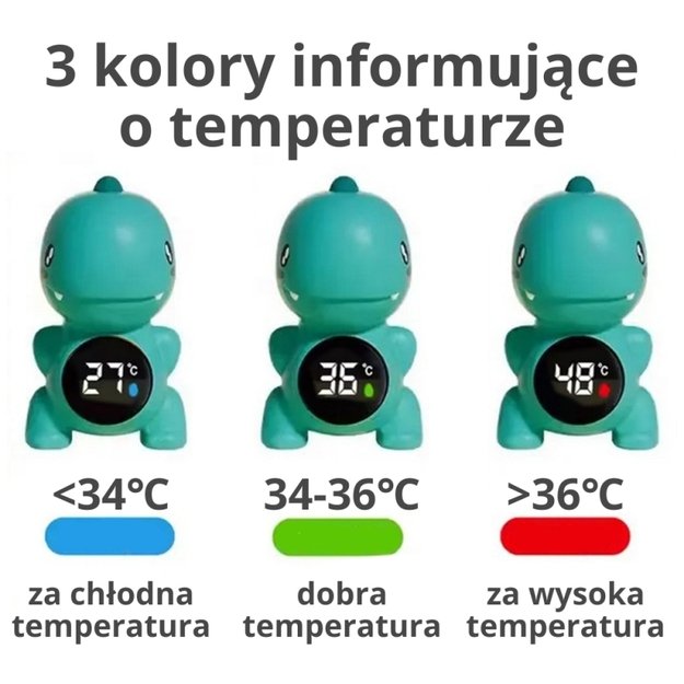 Vaikiškas vandens termometras, dinozauras, mėlynas, WOOPIE BABY