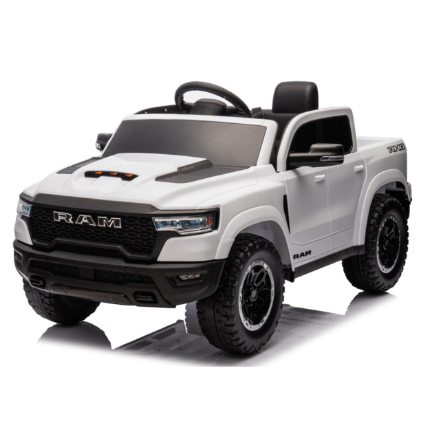 Vienvietis elektrinis džipas vaikams ZB618 Dodge Ram, baltas 20