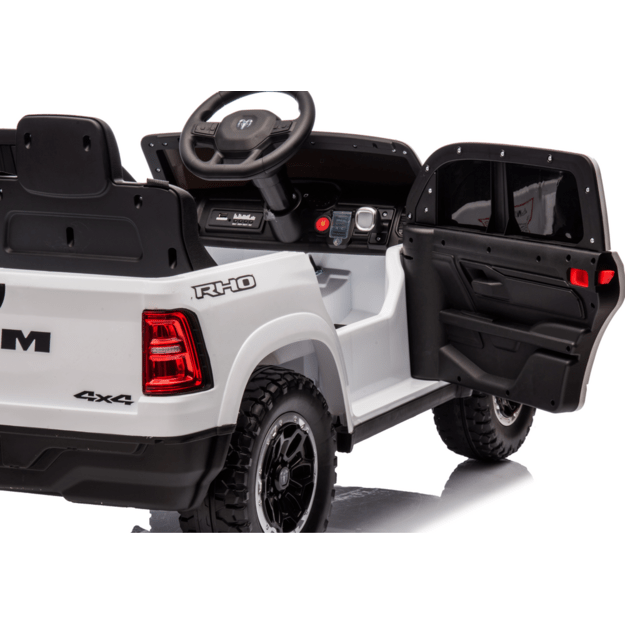 Vienvietis elektrinis džipas vaikams ZB618 Dodge Ram, baltas 11