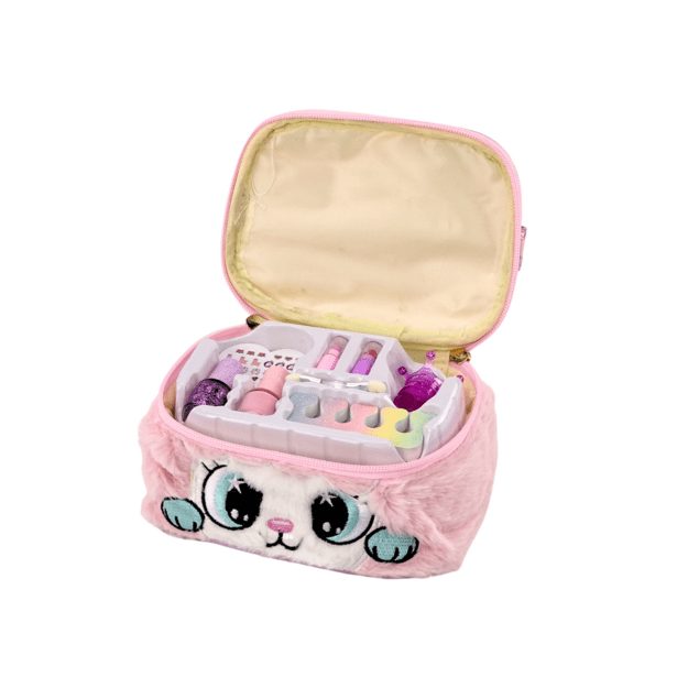 Grožio rinkinys pliušiniame dėkle „Kitty Cat Lacquers“
