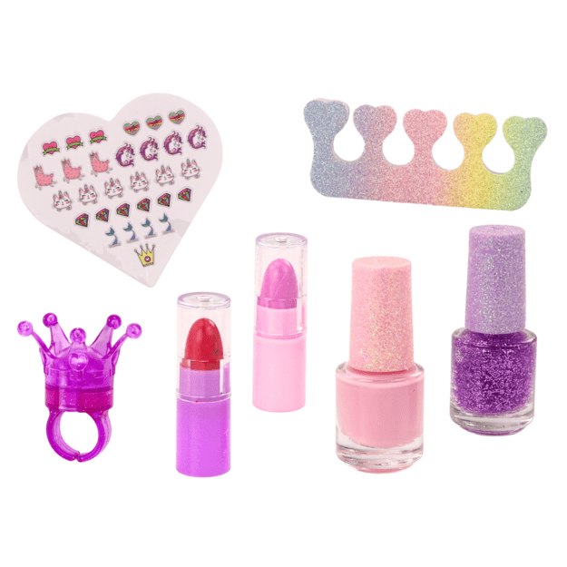 Grožio rinkinys pliušiniame dėkle „Kitty Cat Lacquers“