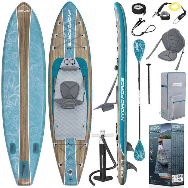 Pripučiama Hydro-Force SUP irklentė 335cmx84cmx15cm su atlošu 2in1, Bestway