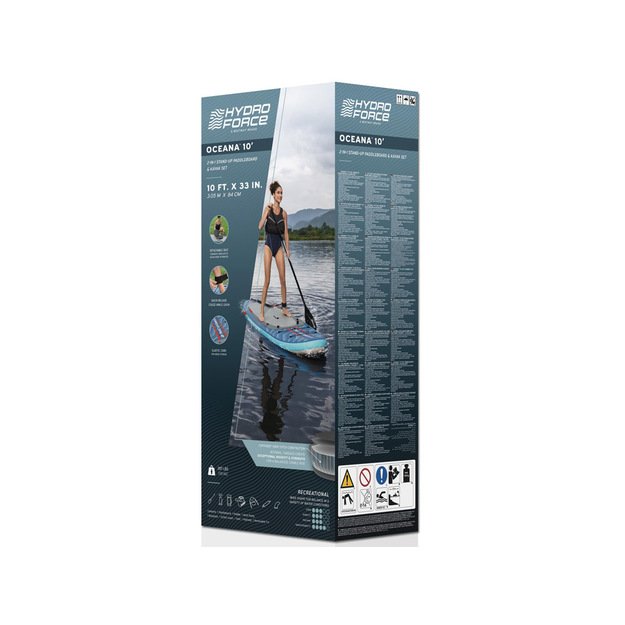 Pripučiama SUP Hydro-Force irklentė 305x84x15cm su atlošu 2in1, Bestway 