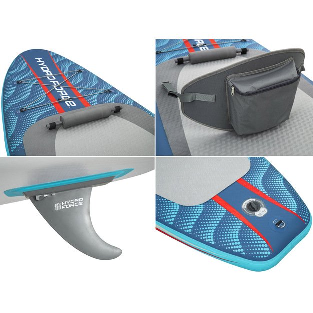 Pripučiama SUP Hydro-Force irklentė 305x84x15cm su atlošu 2in1, Bestway 