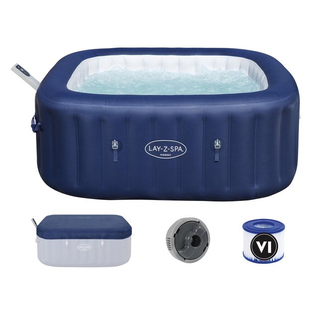 Pripučiama 4-6 asmenims sūkurinė vonia Lay-Z-Spa HAWAII su hidromasažu, Bestway