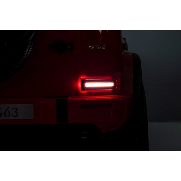 Dvivietis elektrinis džipas vaikams Mercedes Benz G63 AMG XXL STRONG, raudonas