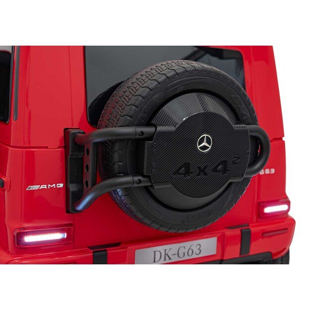Dvivietis elektrinis džipas vaikams Mercedes Benz G63 AMG XXL STRONG, raudonas