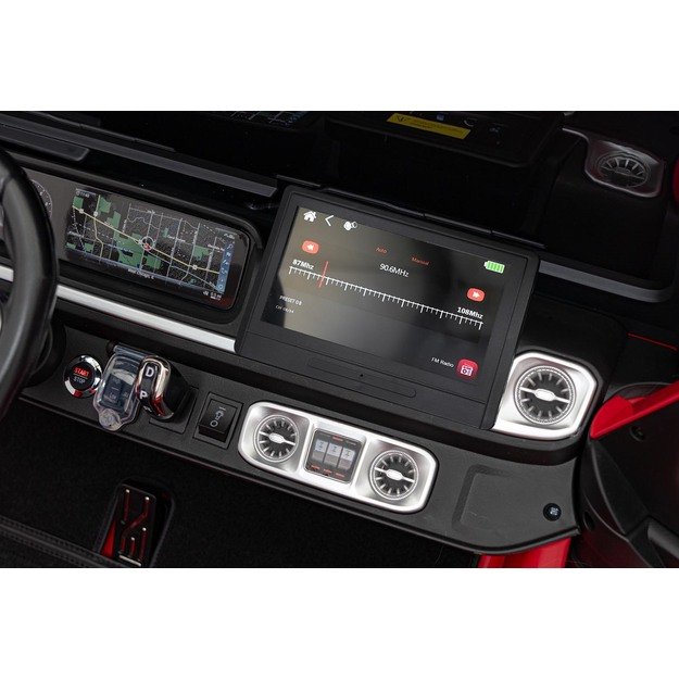 Dvivietis elektrinis džipas vaikams Mercedes Benz G63 AMG XXL STRONG, raudonas