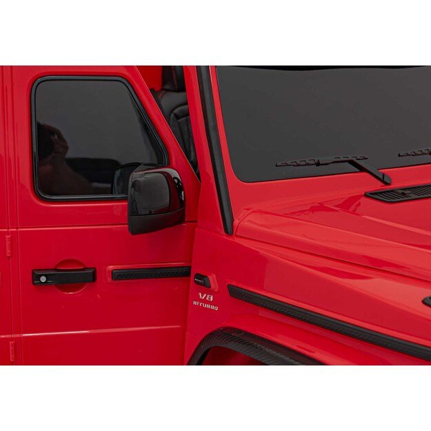 Dvivietis elektrinis džipas vaikams Mercedes Benz G63 AMG XXL STRONG, raudonas