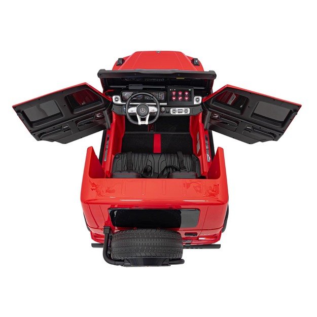 Dvivietis elektrinis džipas vaikams Mercedes Benz G63 AMG XXL STRONG, raudonas