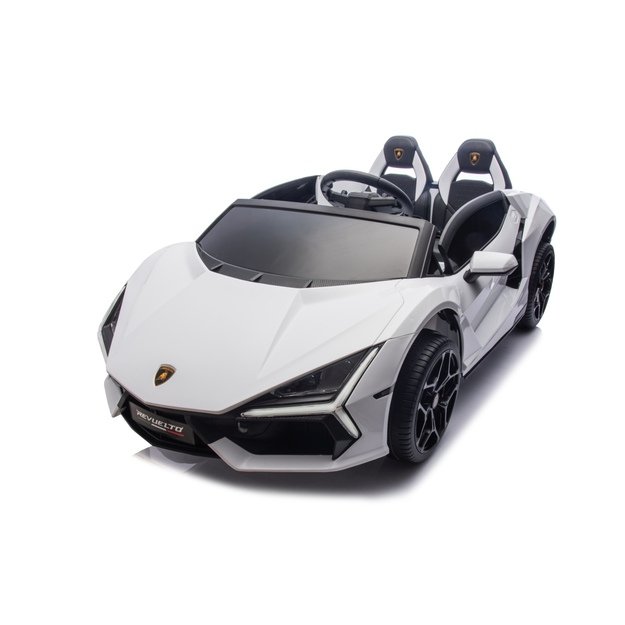 Dvivietis elektromobilis vaikams Lamborghini Revuelto XL, baltas