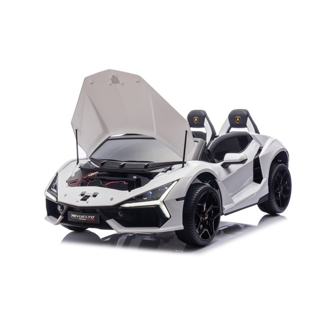 Dvivietis elektromobilis vaikams Lamborghini Revuelto XL, baltas