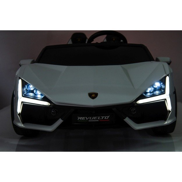 Dvivietis elektromobilis vaikams Lamborghini Revuelto XL, baltas