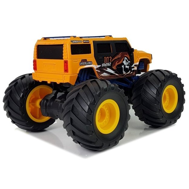Nuotoliniu būdu valdomas automobilis „Off-Road Big Wheels“ , geltonas