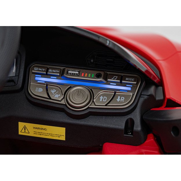 Vienvietis elektromobilis vaikams Lamborghini Revuelto, raudonas