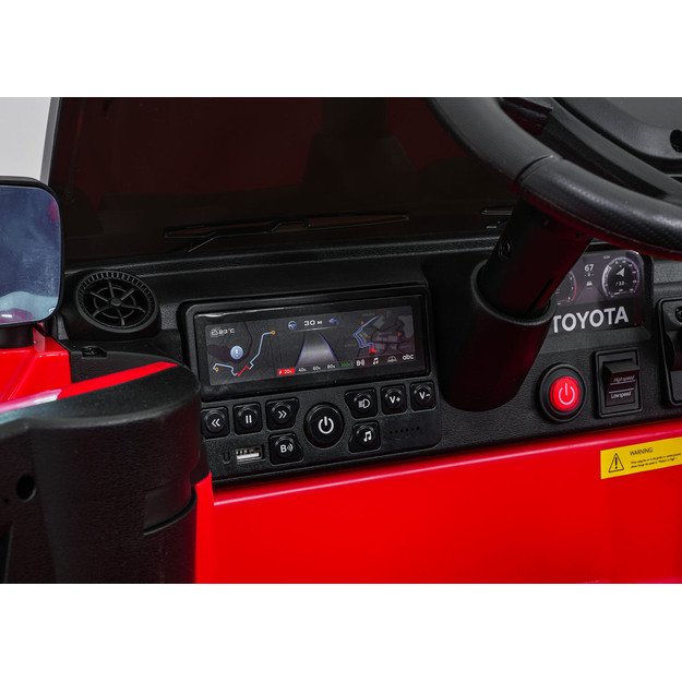 Vienvietis elektrinis džipas vaikams Toyota Land Cruiser PRADO, raudonas