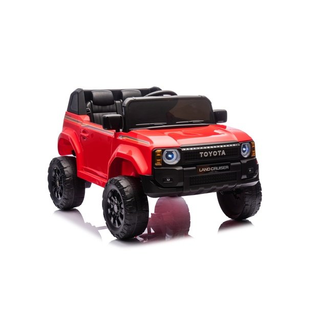 Vienvietis elektrinis džipas vaikams Toyota Land Cruiser PRADO, raudonas