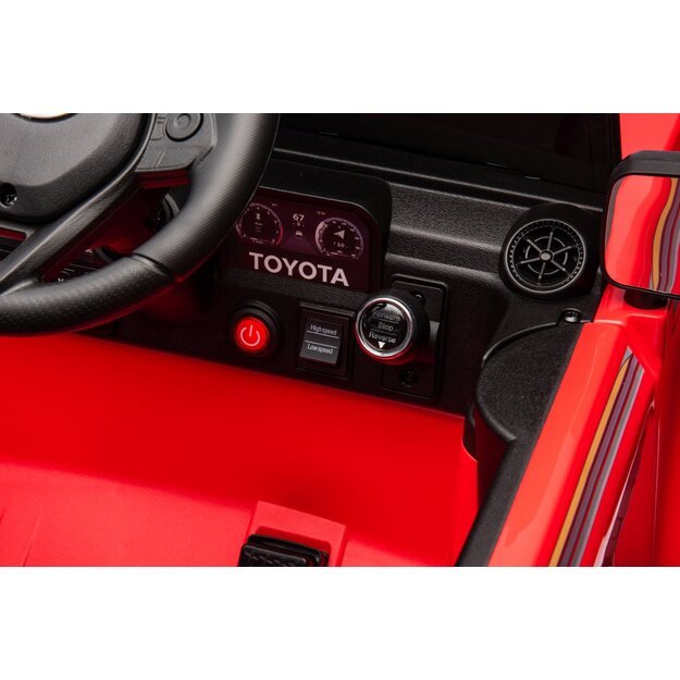 Vienvietis elektrinis džipas vaikams Toyota Land Cruiser PRADO, raudonas
