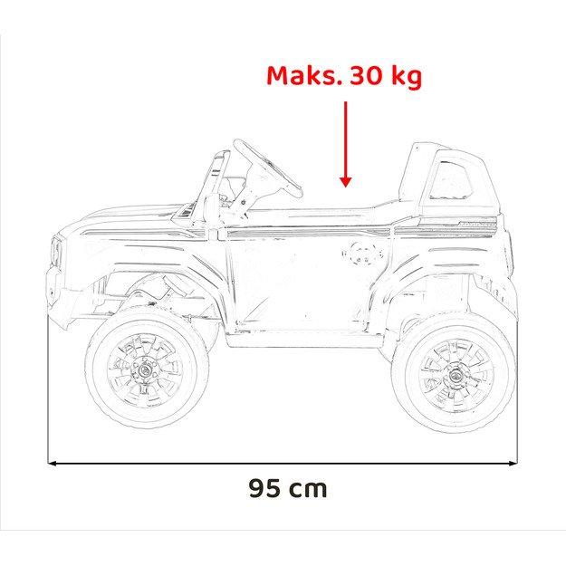 Vienvietis elektrinis džipas vaikams Toyota Land Cruiser PRADO, raudonas