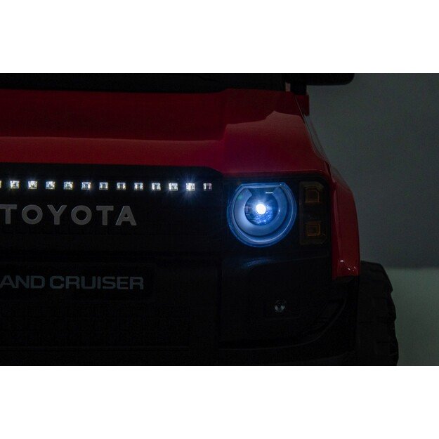 Vienvietis elektrinis džipas vaikams Toyota Land Cruiser PRADO, raudonas