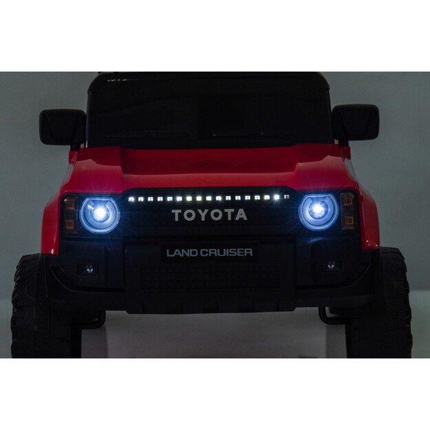 Vienvietis elektrinis džipas vaikams Toyota Land Cruiser PRADO, raudonas