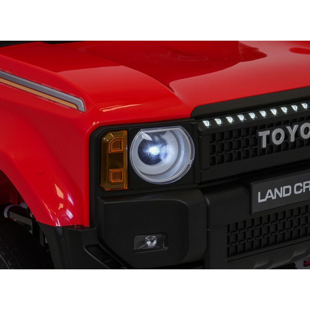 Vienvietis elektrinis džipas vaikams Toyota Land Cruiser PRADO, raudonas