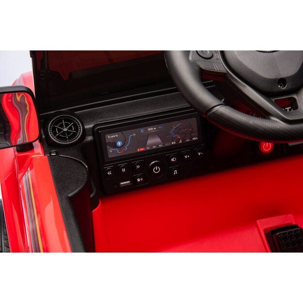 Vienvietis elektrinis džipas vaikams Toyota Land Cruiser PRADO, raudonas