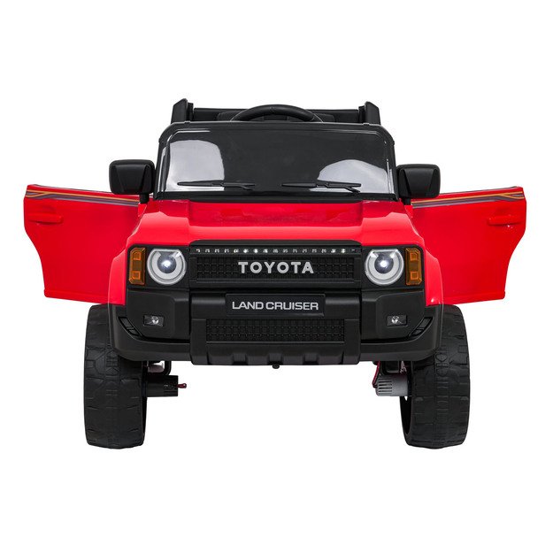 Vienvietis elektrinis džipas vaikams Toyota Land Cruiser PRADO, raudonas
