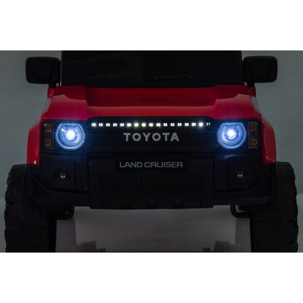 Vienvietis elektrinis džipas vaikams Toyota Land Cruiser PRADO, raudonas