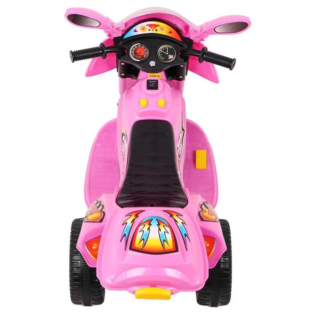 Vaikiškas elektrinis motociklas BJX-088 su trimis ratais, rožinis