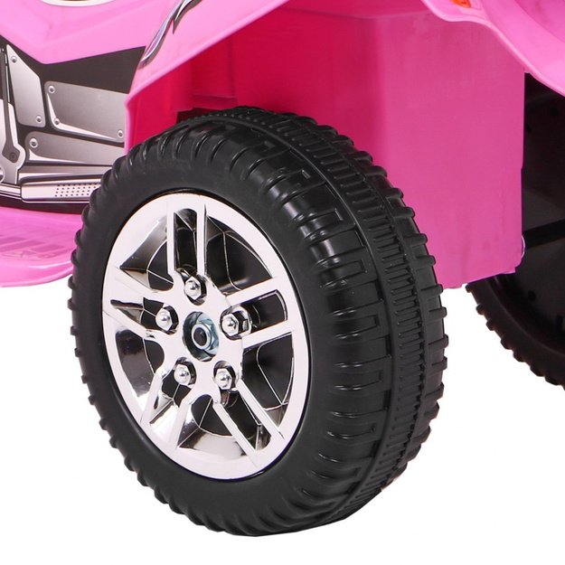 Vaikiškas elektrinis motociklas BJX-088 su trimis ratais, rožinis