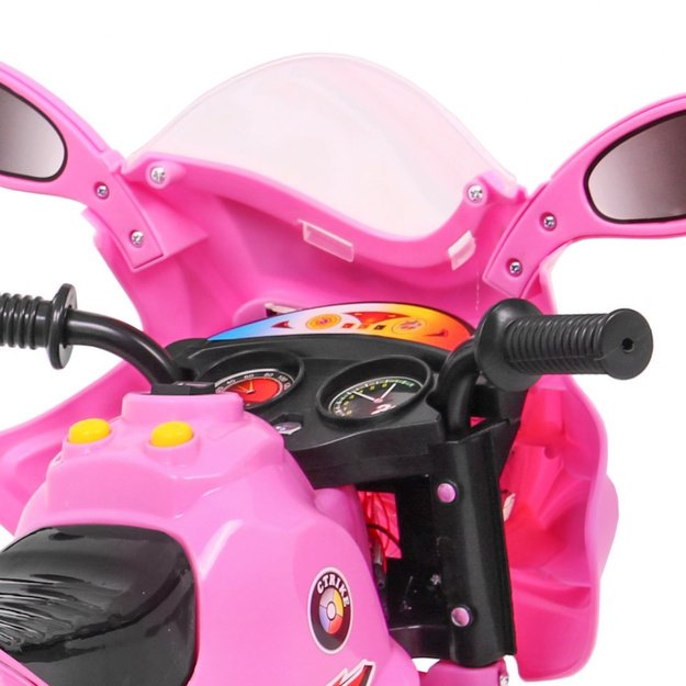 Vaikiškas elektrinis motociklas BJX-088 su trimis ratais, rožinis