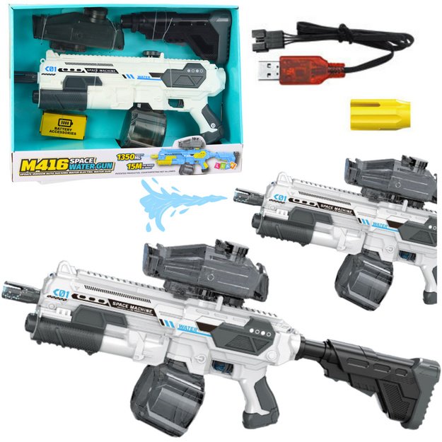 Elektrinis vandens pistoletas M416 vaikams 1350 ml