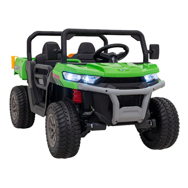 Vaikiškas dvivietis elektrinis bagis 4x4 Speed 900, žalias