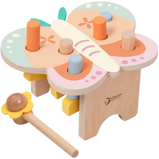 Montessori drugelio formos kalimo rinkinys su plaktuku, CLASSIC WORLD