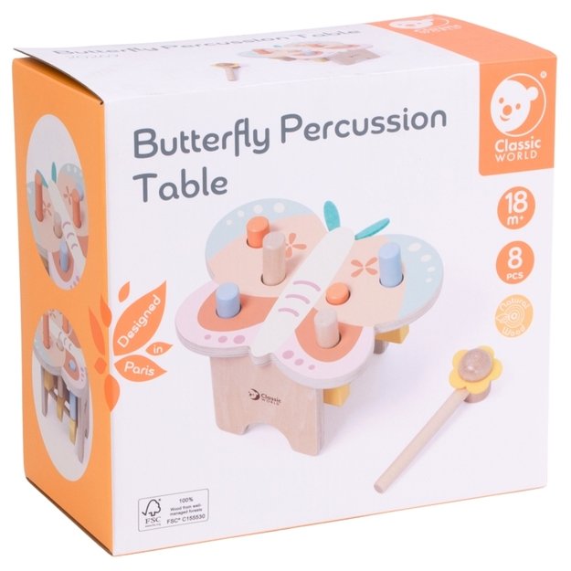 Montessori drugelio formos kalimo rinkinys su plaktuku, CLASSIC WORLD 4