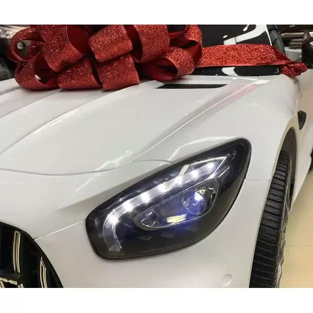 Vienvietis elektromobilis vaikams Mercedes AMG GT R, baltas