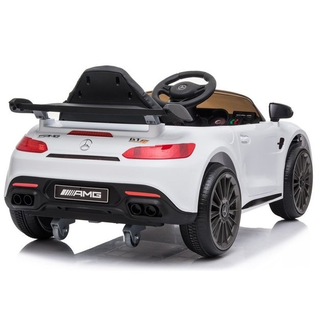 Vienvietis elektromobilis vaikams Mercedes AMG GT R, baltas