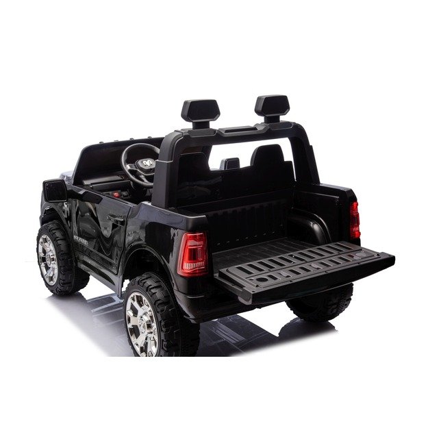 Dvivietis elektromobilis Dodge RAM 3500 4x4, juodas